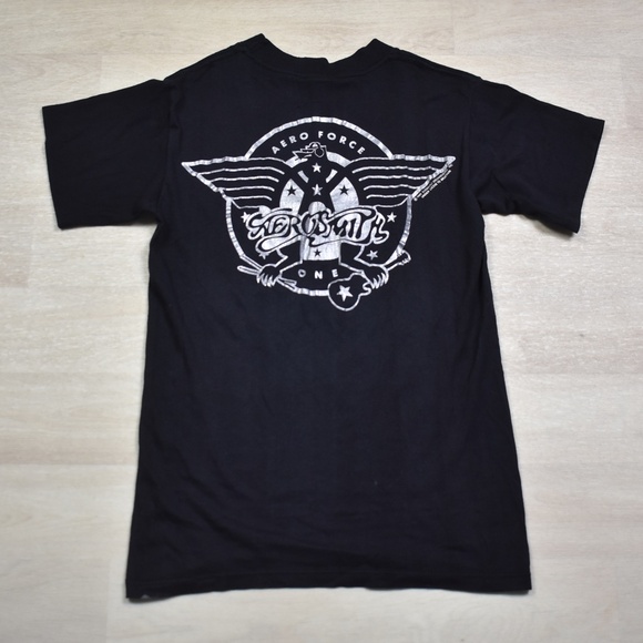 80s Aerosmith T-Shirt Single Stitch Brockum G Tee's Aero Force One 1989 VTG - Picture 4 of 9